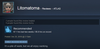 Illustration for article titled Atlas, As Told By Steam Reviews